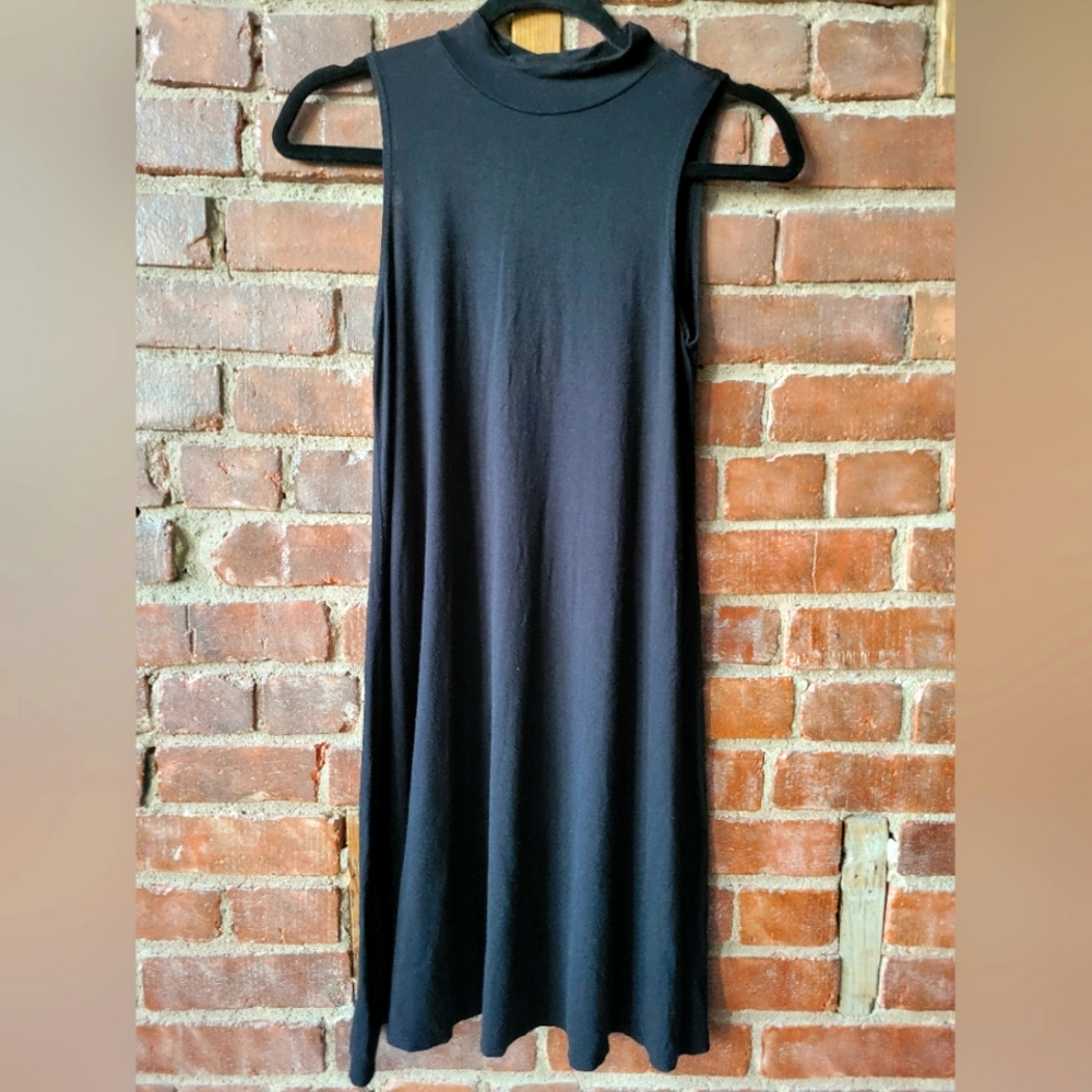 Mock neck Swing Dress